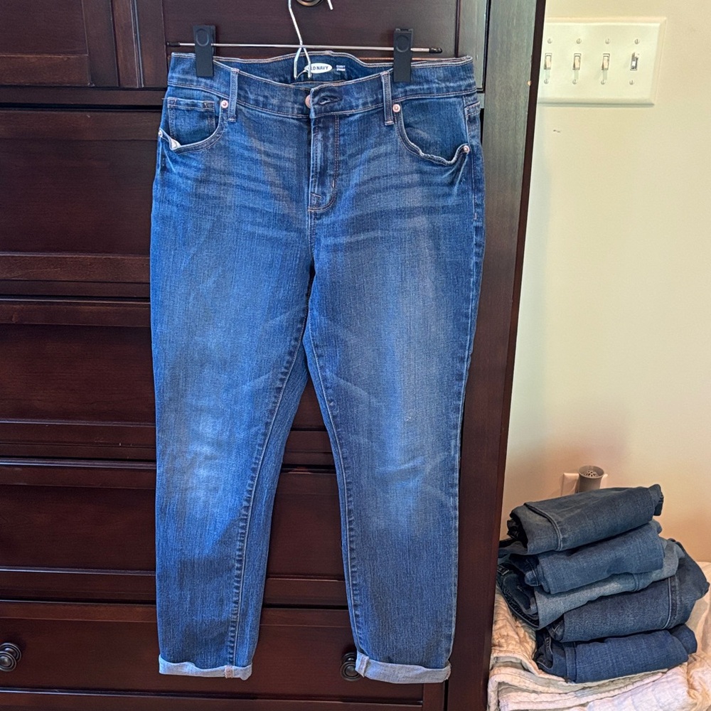 Old Navy Dark Blue Ankle Jeans